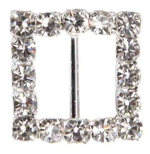 Diamante Buckle - Square - Click Image to Close